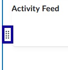 Using the handles, drag the widget up or down to the desired location.