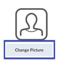User profile screenshot with Change Picture button highlighted.
