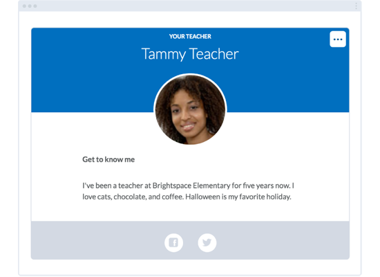 Teacher profile card