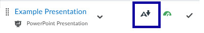 Select the Alternative formats icon.