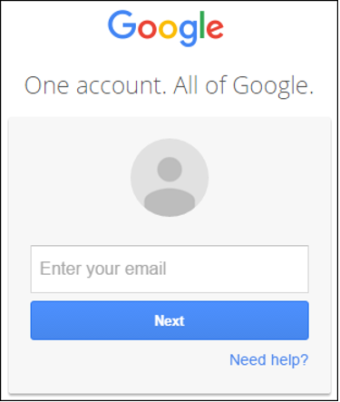 Google login.