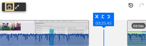 Select the section to remove then select the delete icon.