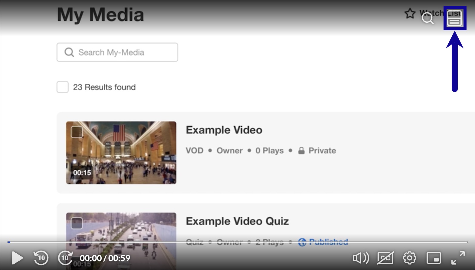 Select the Show Transcript icon.