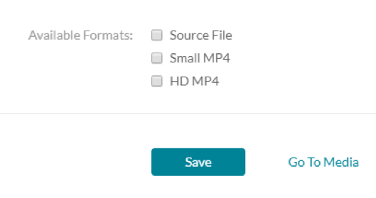 Select the download format(s), including Source File, Small MP4, and/or HD MP4.