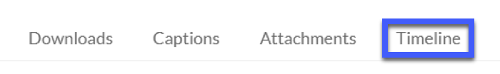 Select Timeline from the tabs listed.