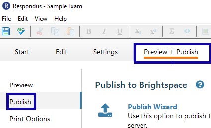 Preview and Publish example