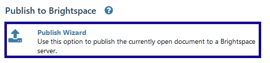Publish Wizard example