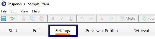 Settings example
