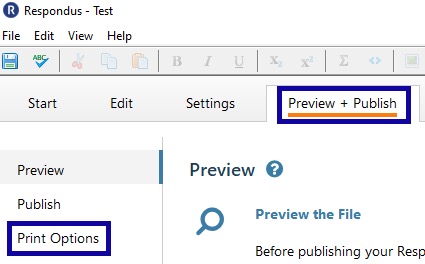 Preview and Publish example