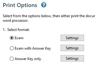 Print options