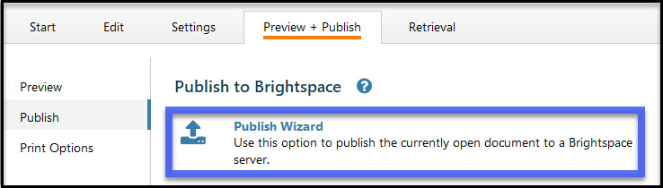 Publish Wizard example