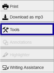 Select Page mask or Reading Ruler from the Tools menu.