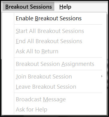 Enable Breakout Session example