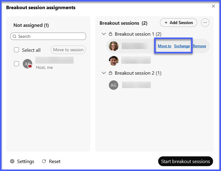 Exchange example