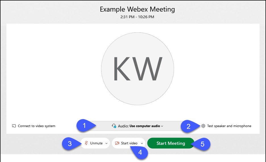 Webex meeting example