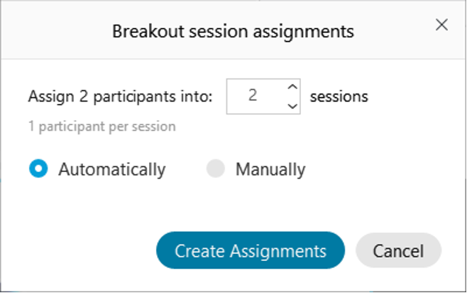 Create Assignments example