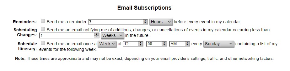 Email Subscription example