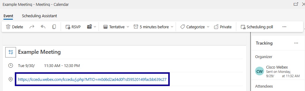 Copy the meeting link