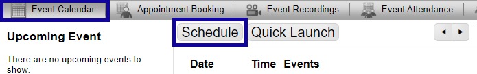 Schedule button example