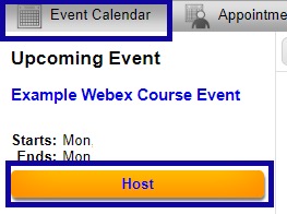 Event Calendar Host example