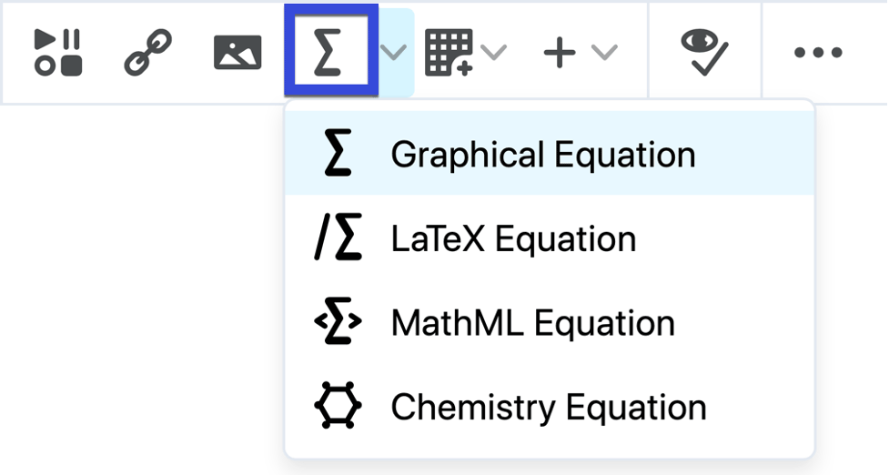 Select the Graphical Equation icon.