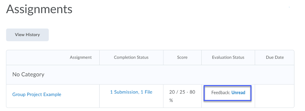 Viewing unread annotations via Assignments.