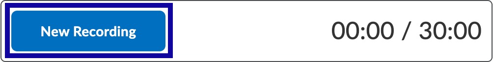 New Recording Audio Menu
