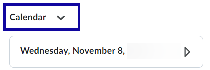 Calendar dropdown highlighted