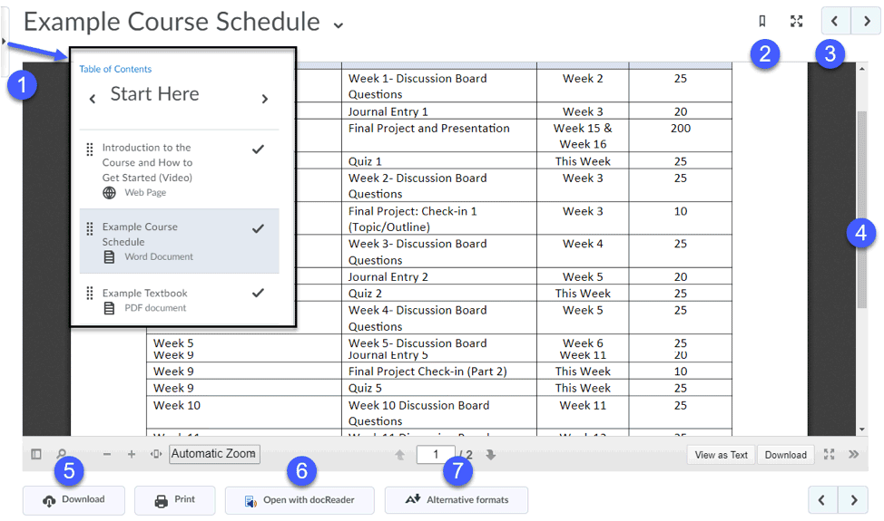 docReader on a desktop or laptop