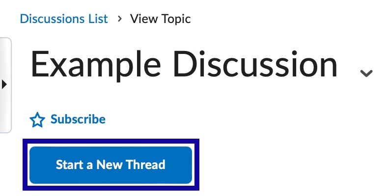 Select Start a New Thread