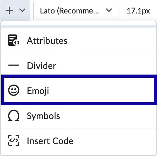 Select Emoji from the menu