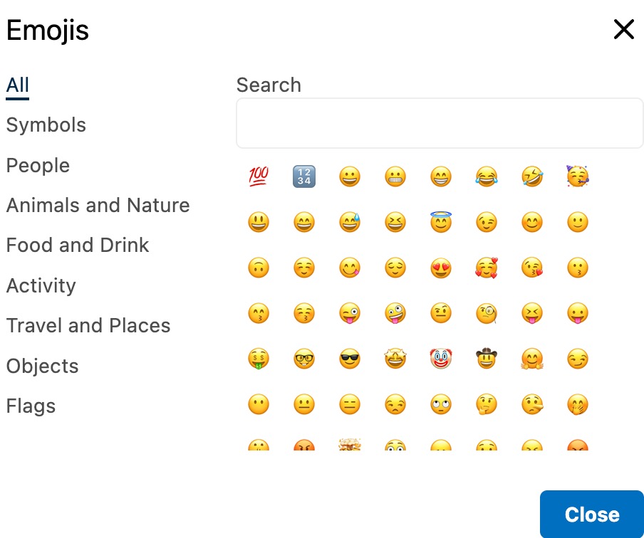 Select emoji icon.