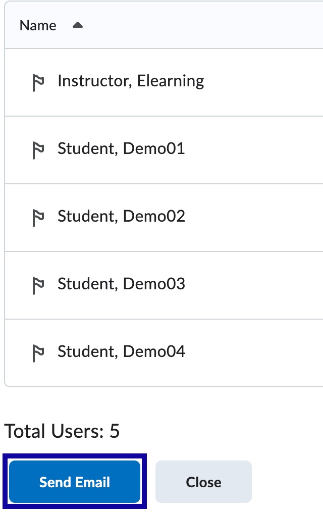 Select Send Email.
