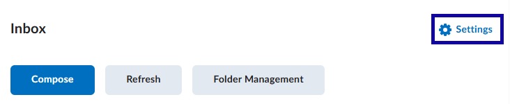 Setting button highlighted