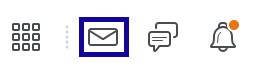 Email icon displayed on the Mini Bar in D2L
