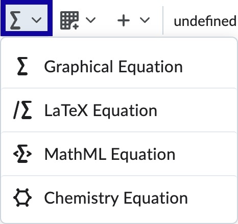 Select the Graphical Equation icon.
