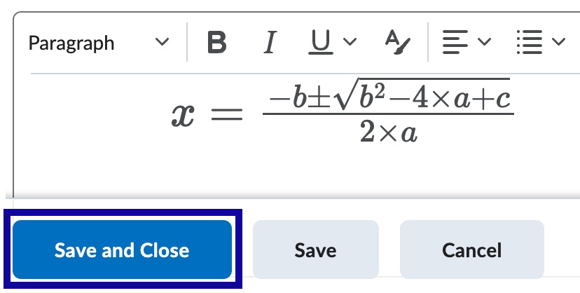 Select Save and Close.