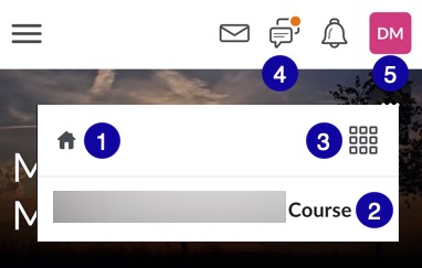 Mini Bar navigation on a mobile device