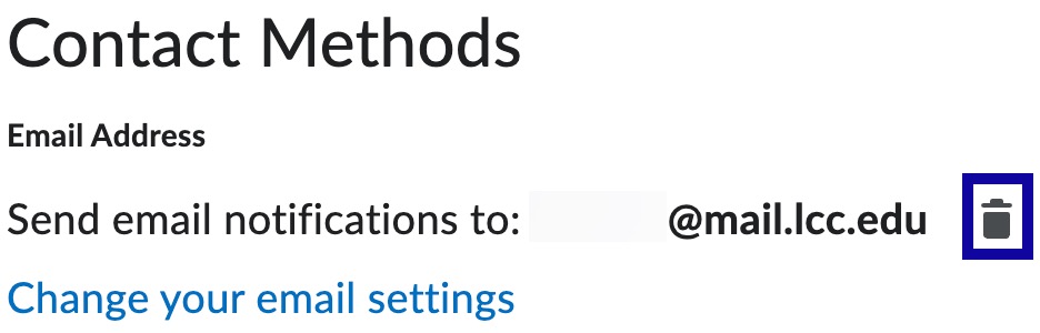 Select the delete icon