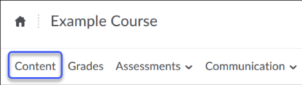 Select Content from the main navigation.