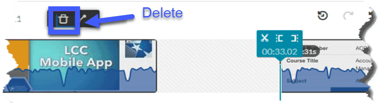 Select the Delete icon example