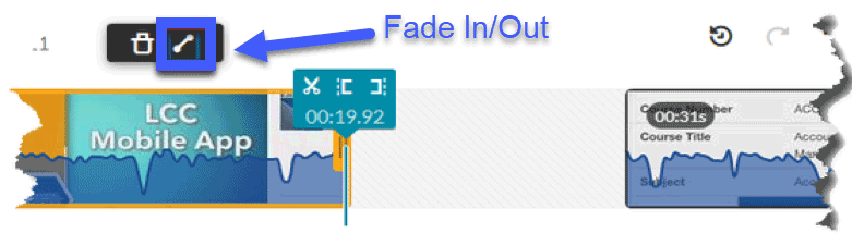 Select the Fade In/Out icon example