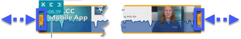 Adjusting the Media Timeline to the desired beginning and/or end of the video example