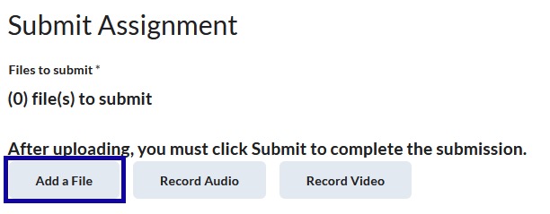 Adding the file to submit