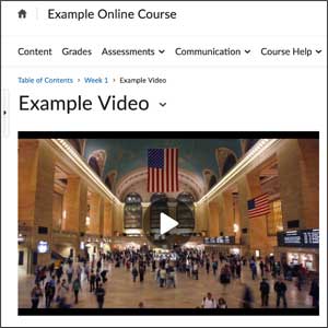 Embed video within a D2L course