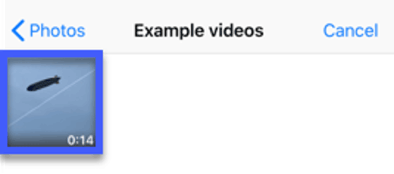 Select the video that you wish to upload.