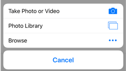 Select photo library from the menu.