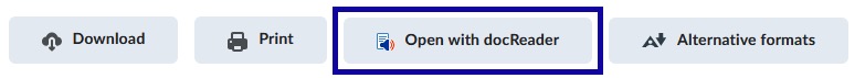 The docReader option is also available at the bottom of the screen.