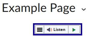 Listen menu option example