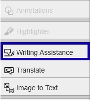 Select Writing Assistance.